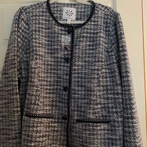 Isaac Mizrahi brand new tweed blazer